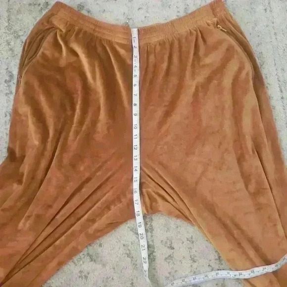 Skims Womens Plus Size Velour Wide Leg Straight Leg Pant in Sienna 4XL - Picture 12 of 14